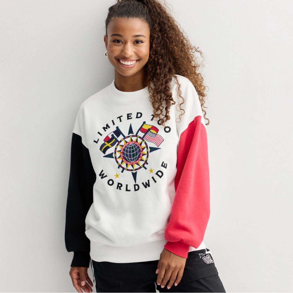 Limited Too Red and White Sweatshirt